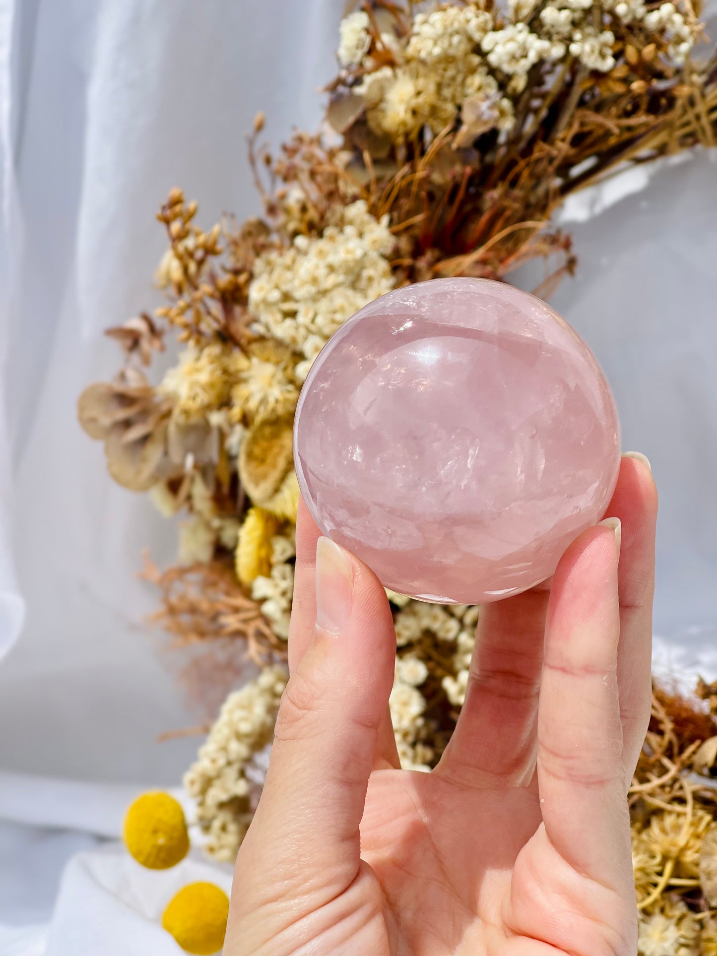 Star Rose Quartz Sphere