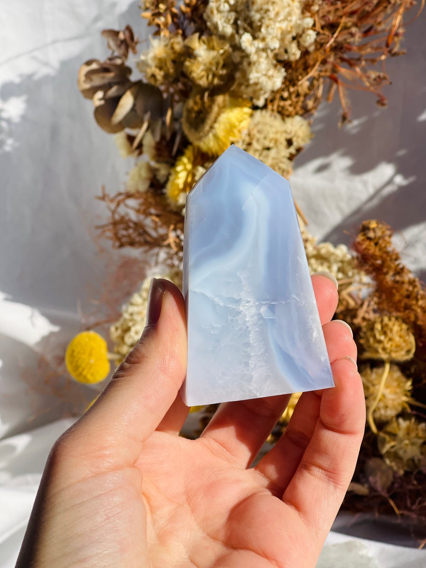 Blue Lace Agate Point #1