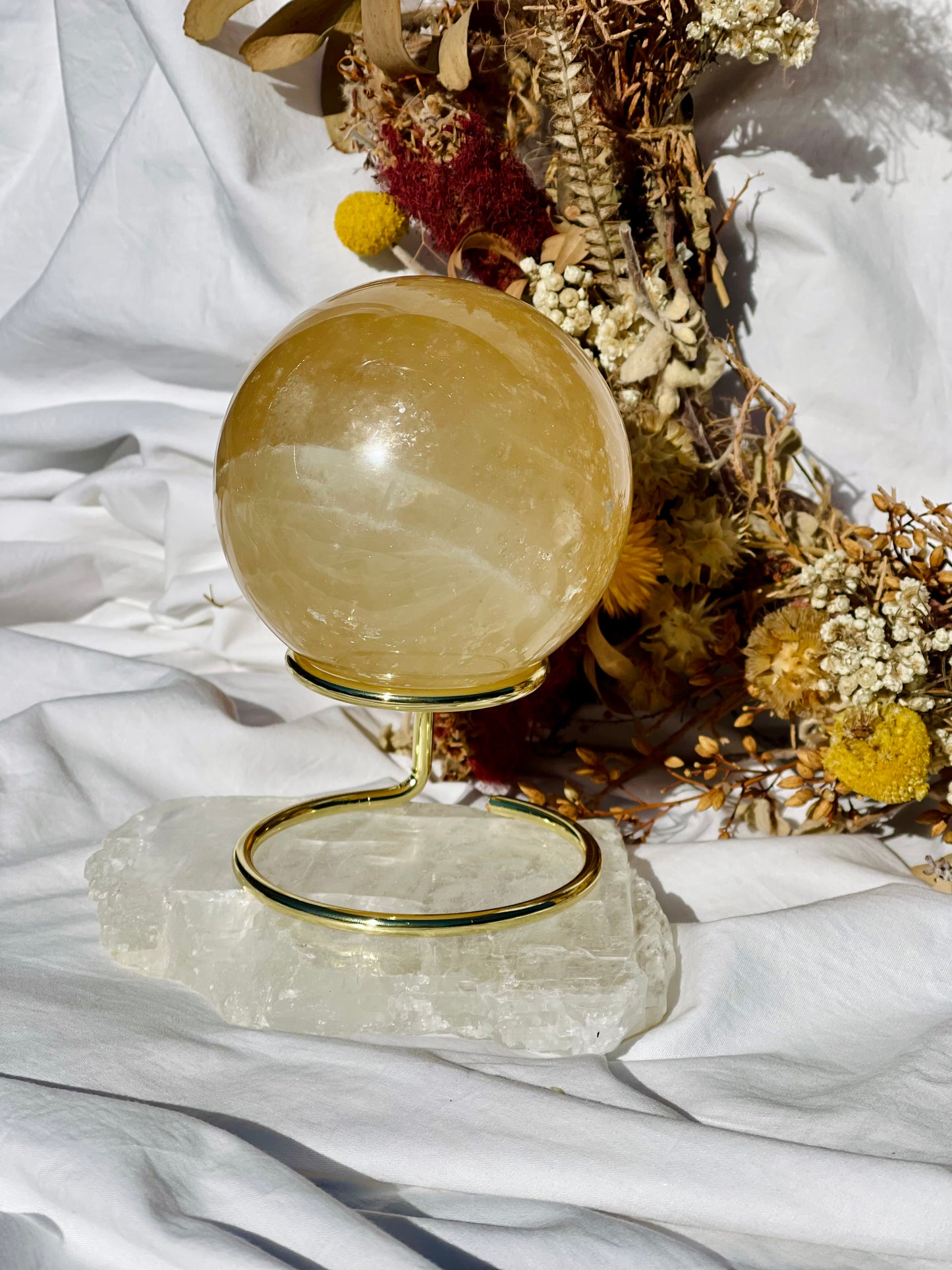 Honey Calcite Sphere A