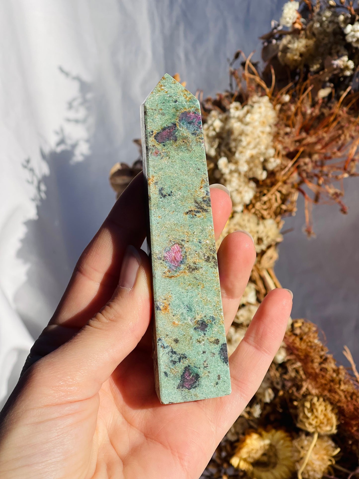 Ruby Fuchsite Point #2