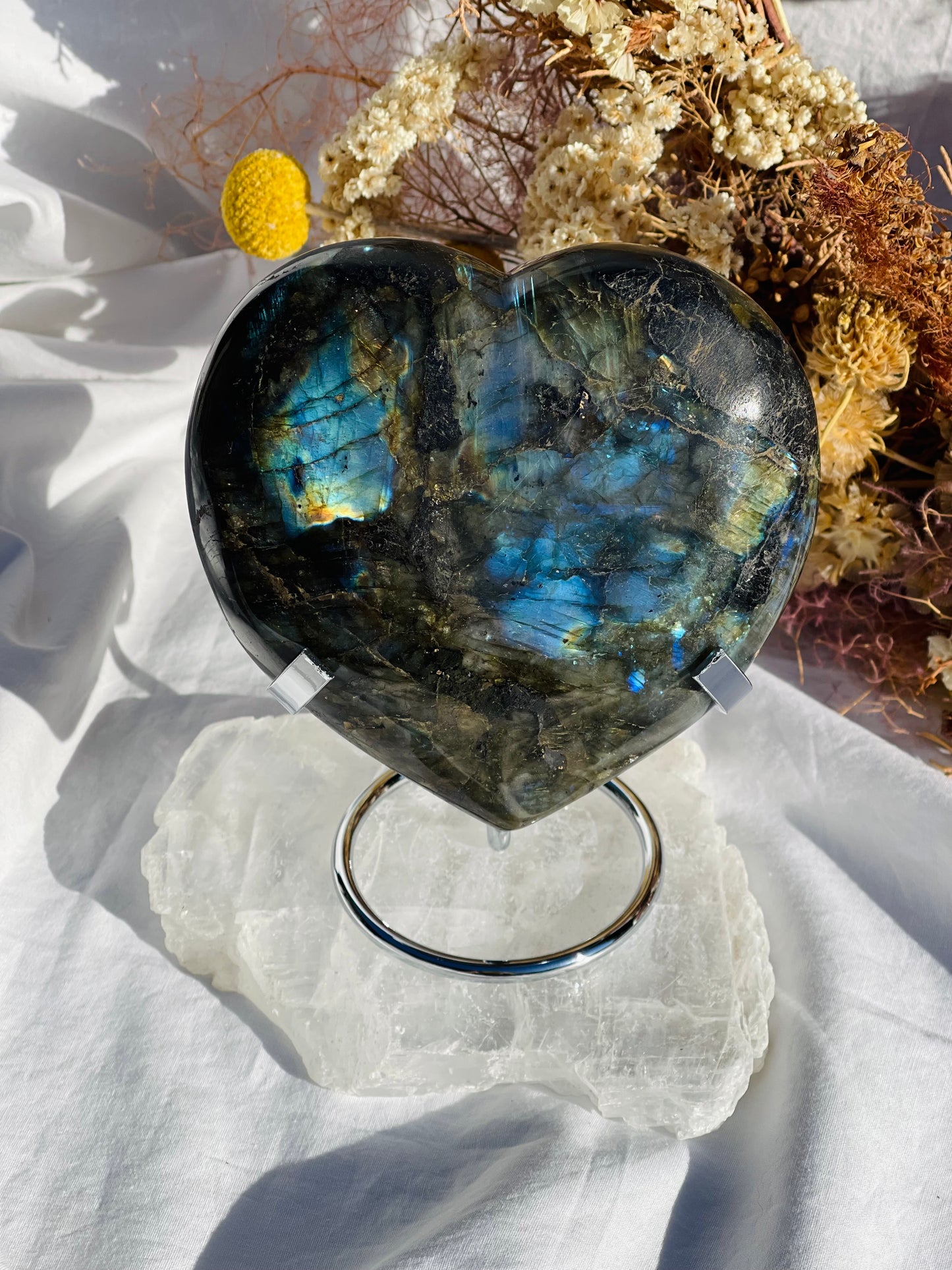 Labradorite Heart