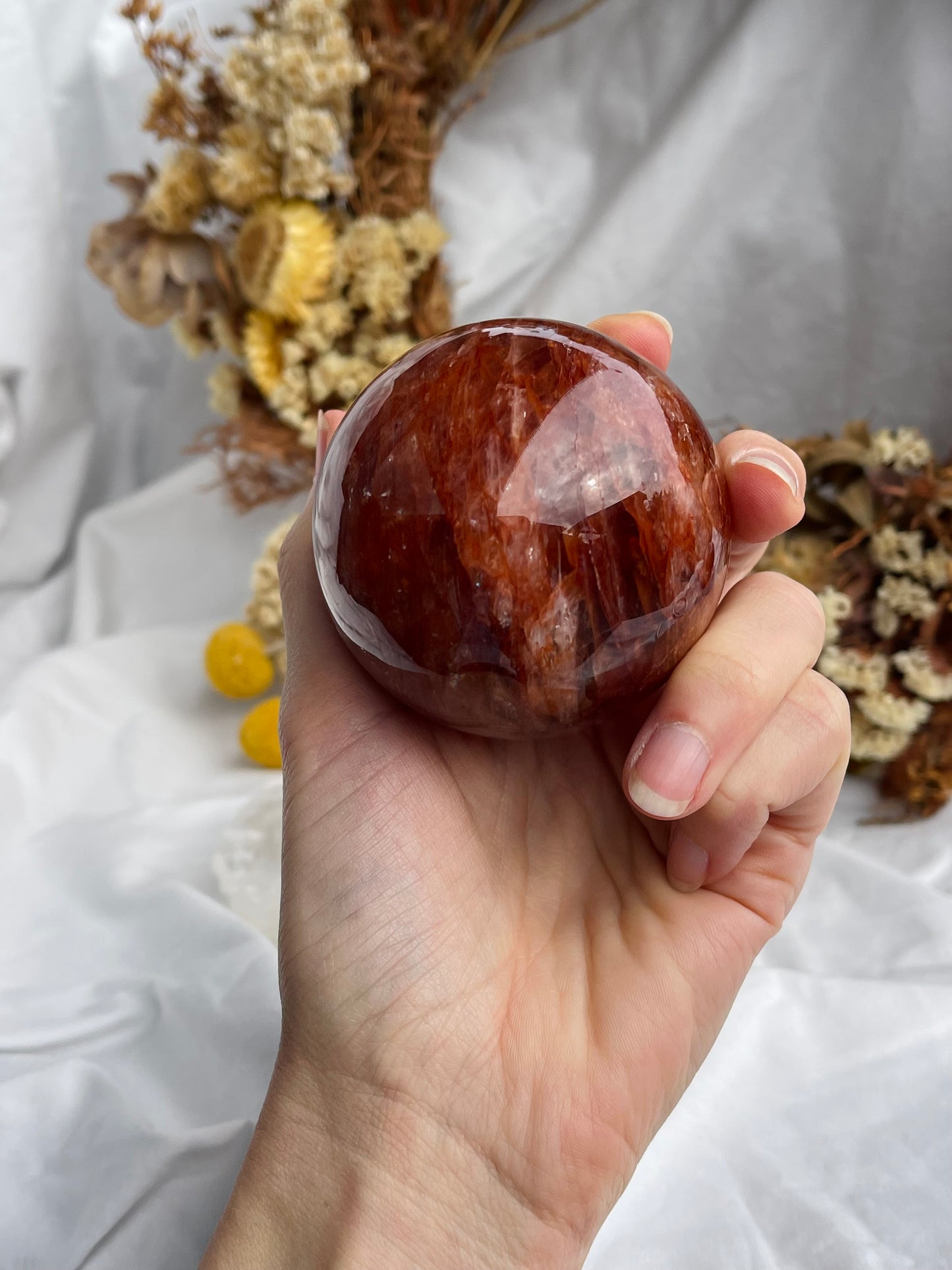 Fire Quartz Sphere