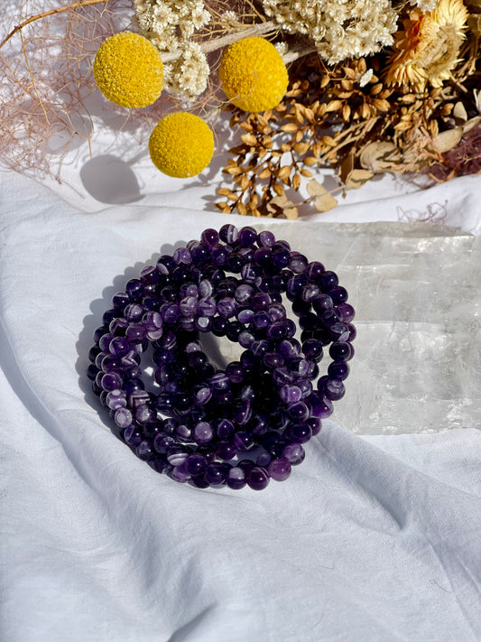 Chevron Amethyst Bracelet