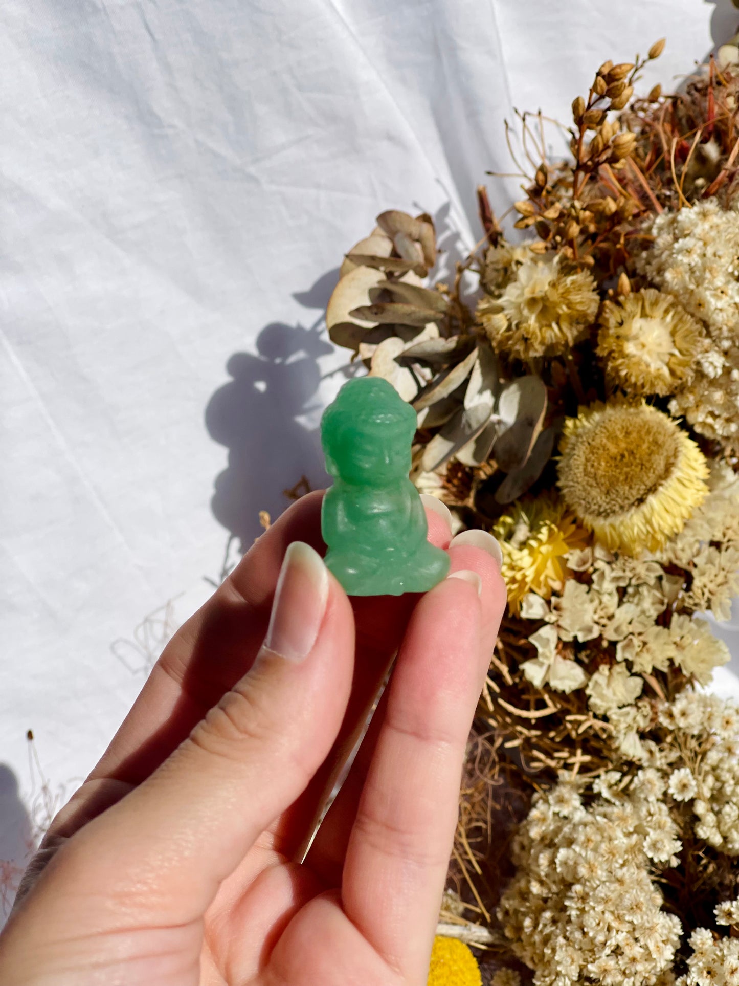 Green Aventurine Mini Buddha