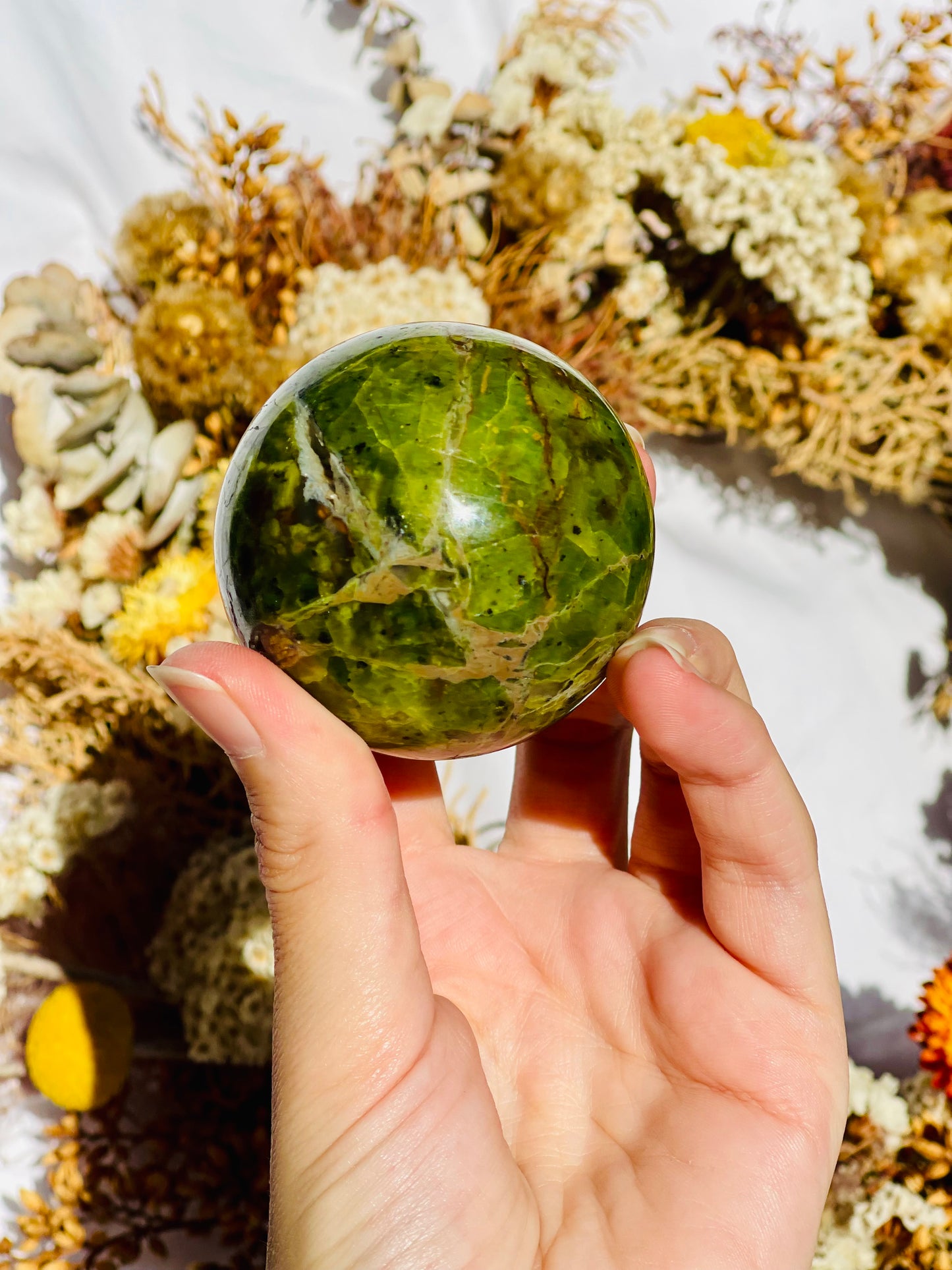 Green Opal Sphere