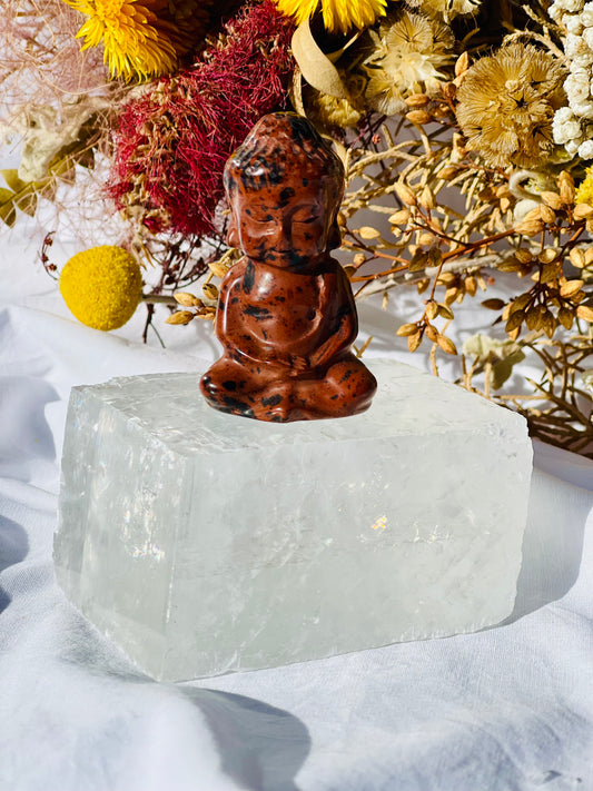 Mahogany Obsidian Buddha