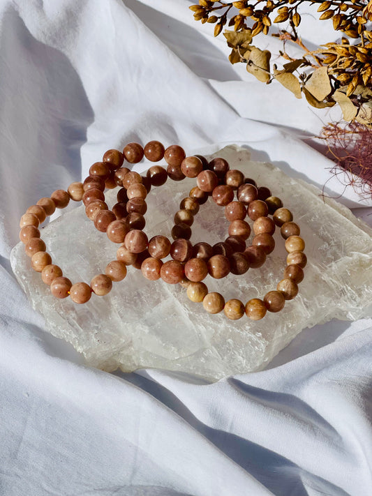 Peach Moonstone Bracelet