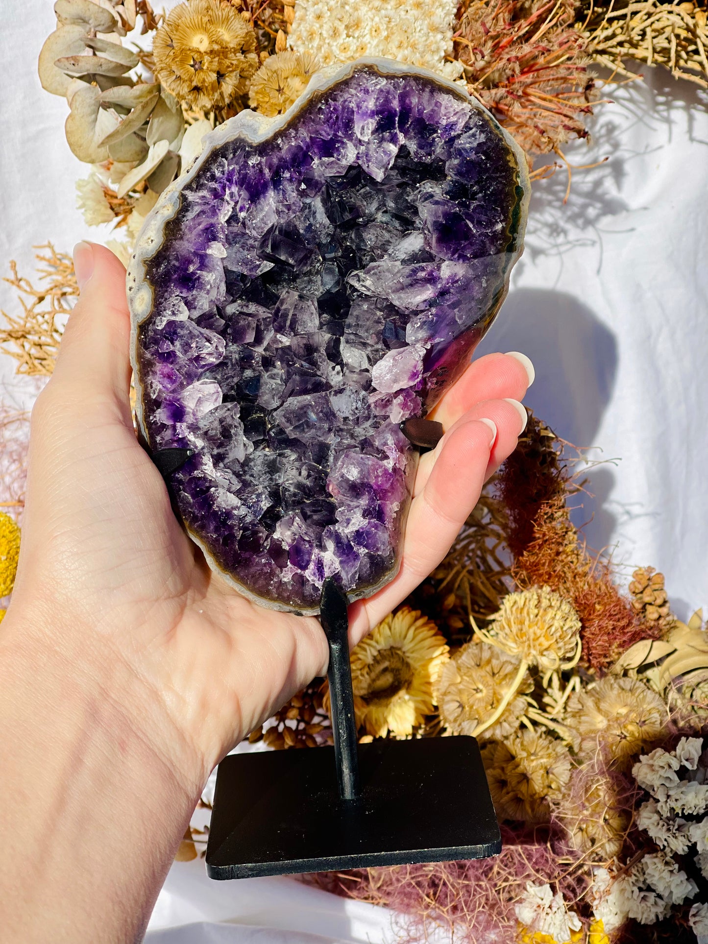 Amethyst Cluster On Stand