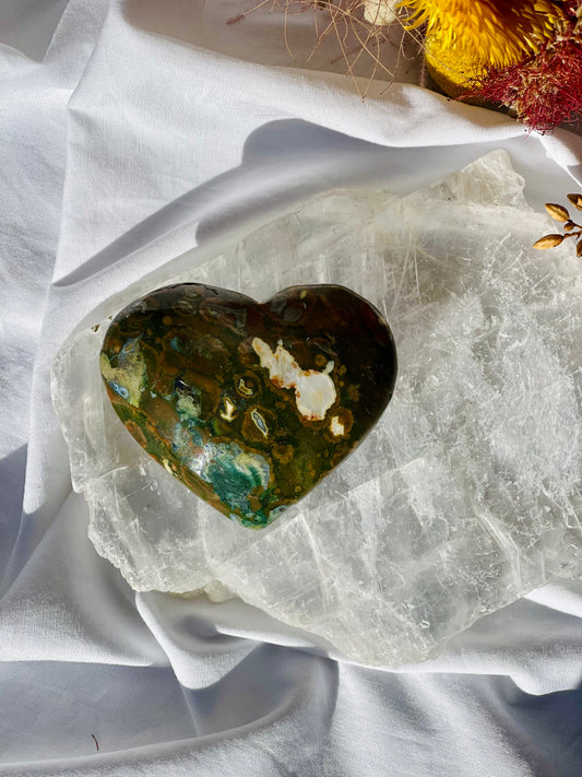 Rainforest Jasper Heart #1