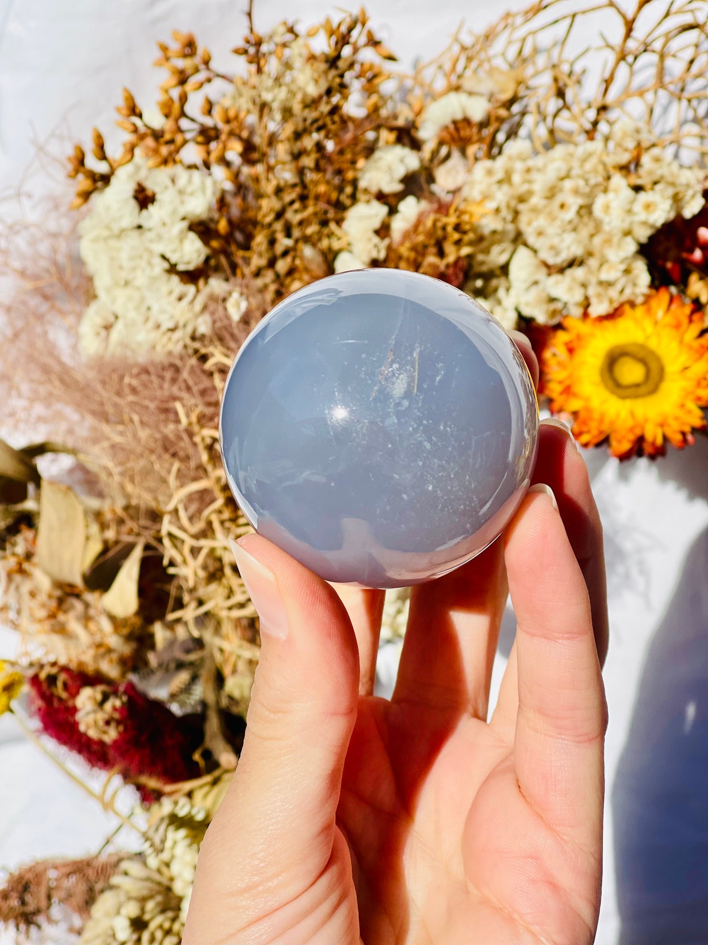 Blue Chalcedony Sphere B