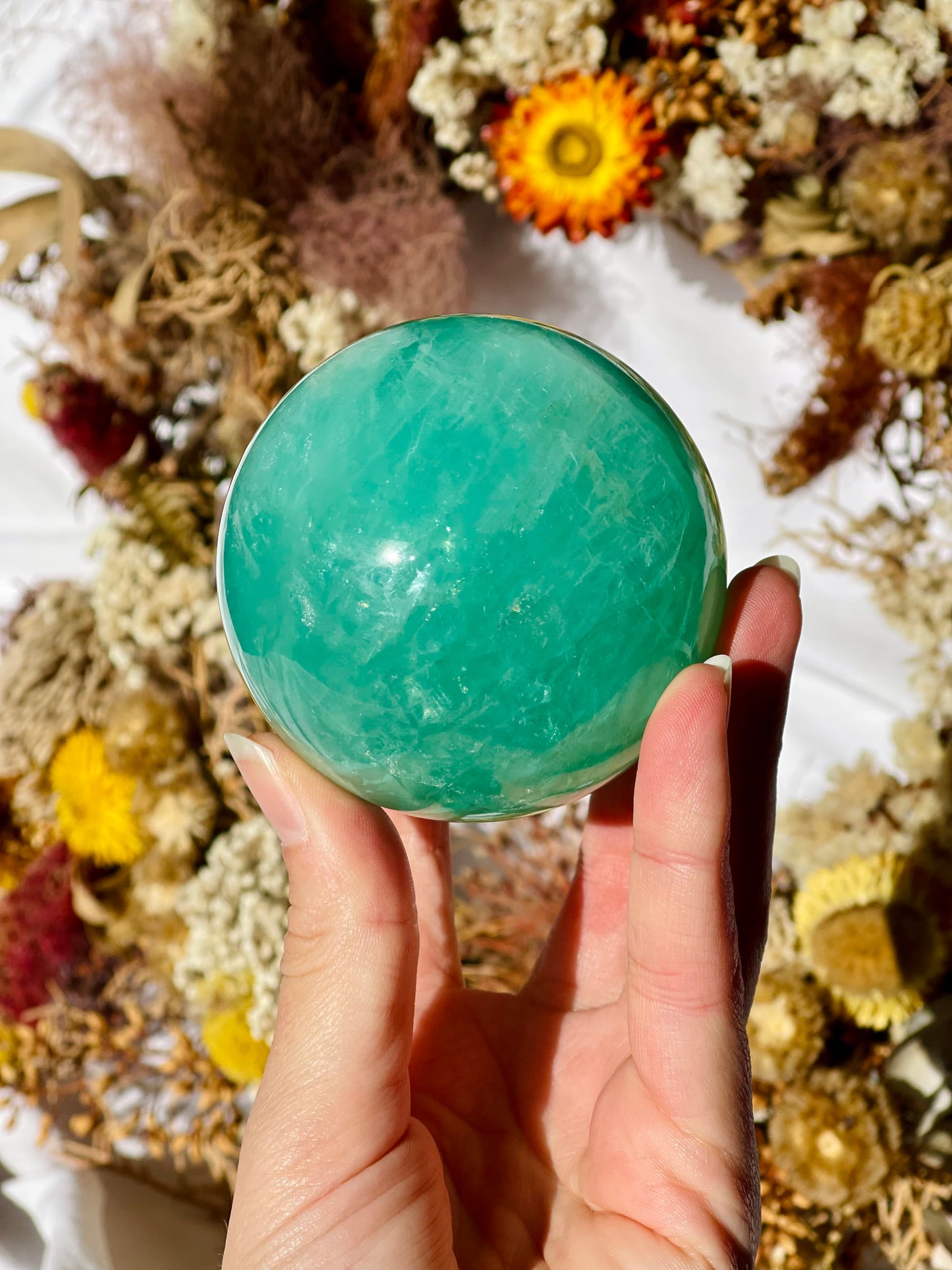 Green Fluorite Sphere G