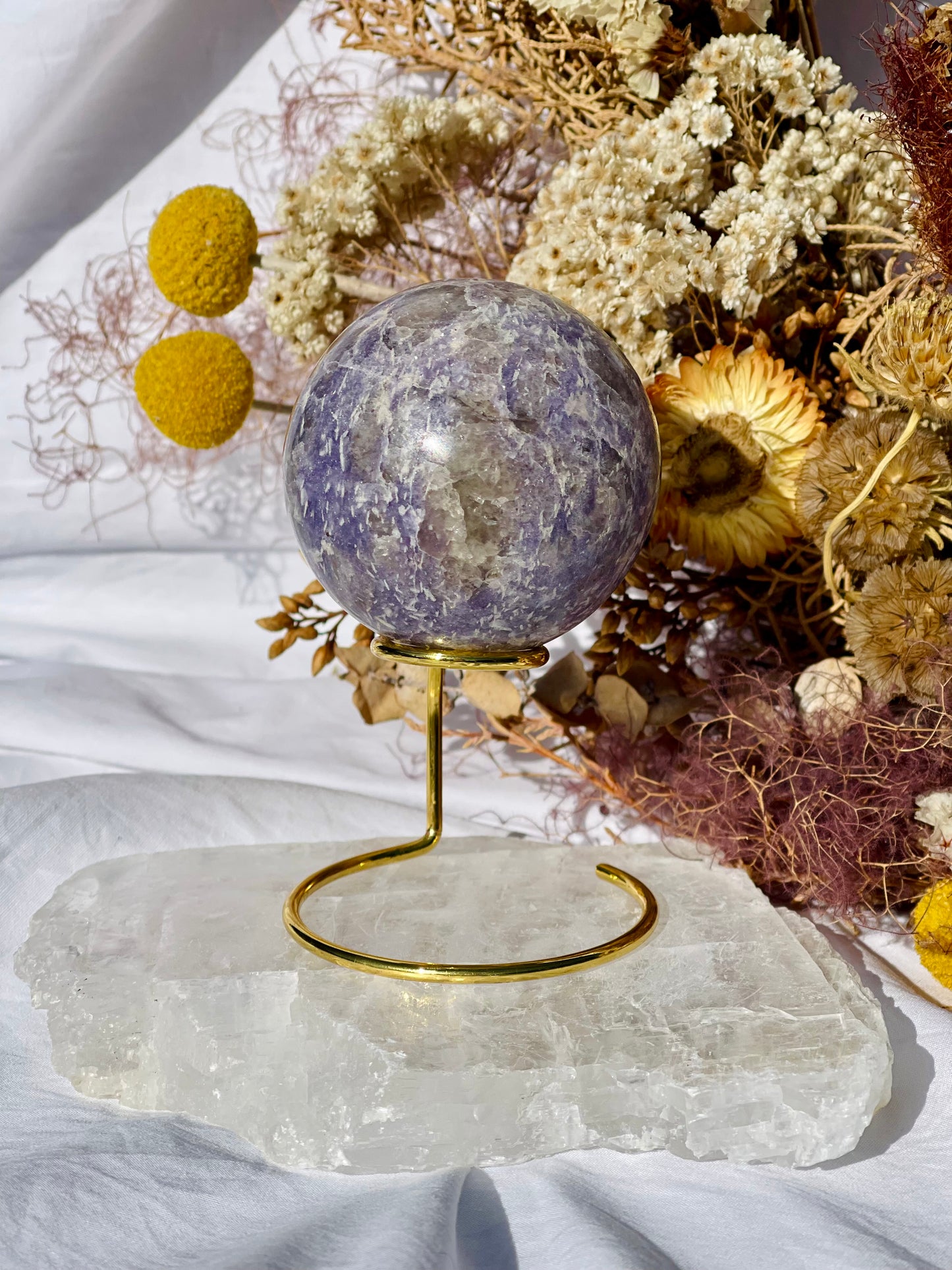 Lepidolite & Smokey Quartz Sphere