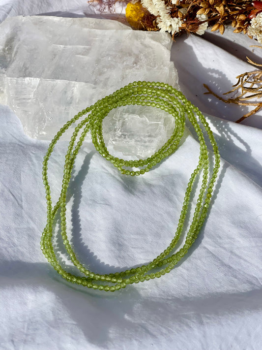 Peridot Faceted Wrap Bracelet