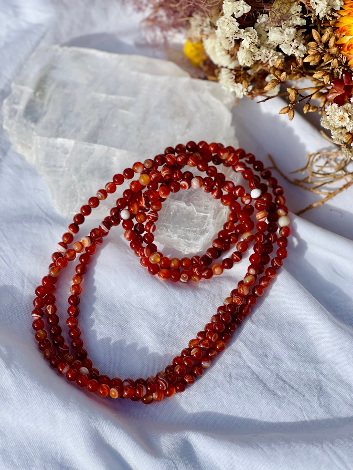 Carnelian Wrap Bracelet