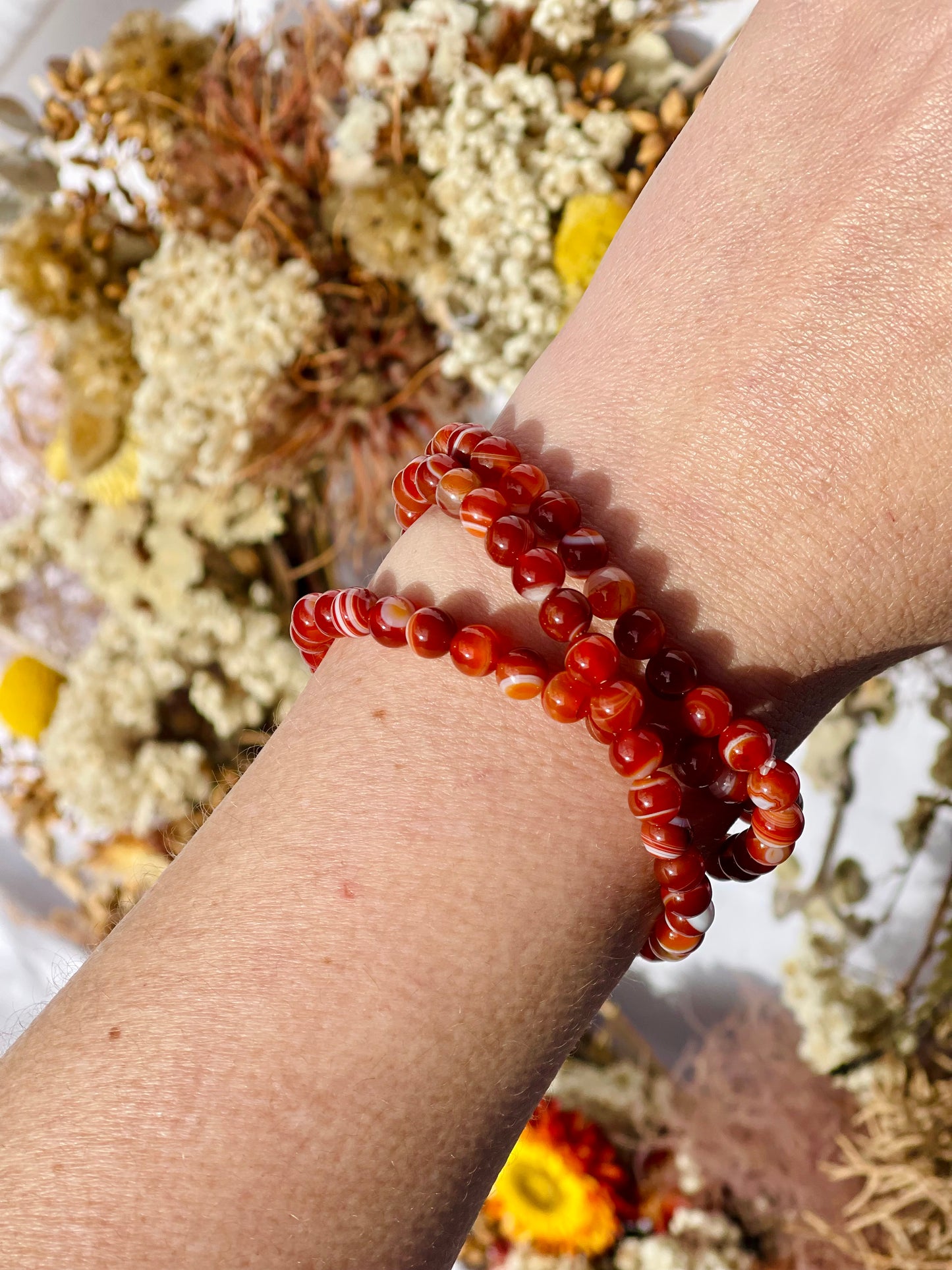 Carnelian Wrap Bracelet