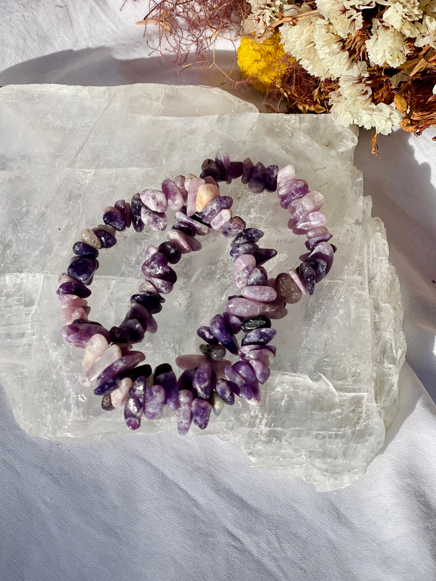 Lepidolite Chip Bracelet