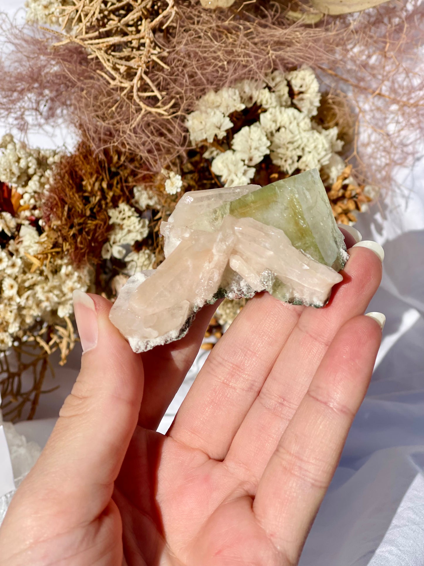 Green Apophyllite | Stilbite Specimen A