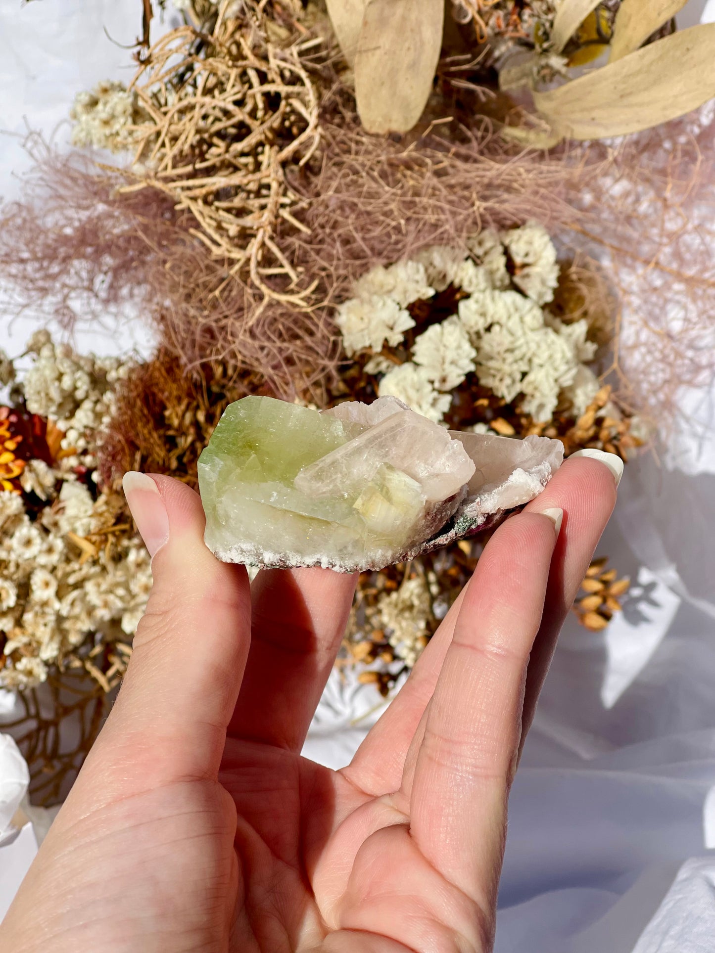 Green Apophyllite | Stilbite Specimen A