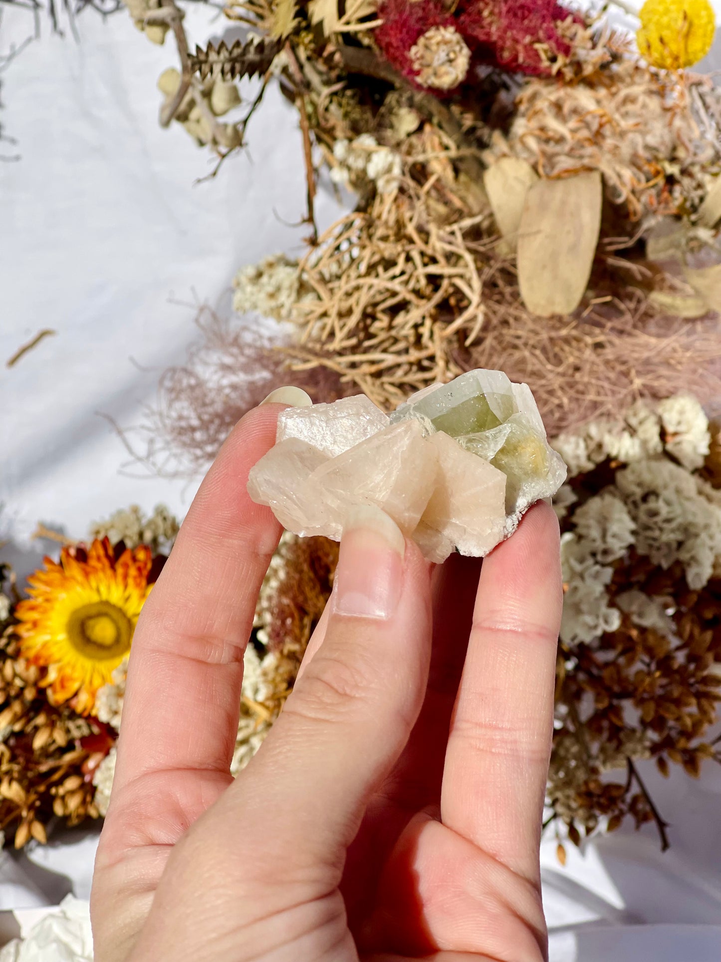 Green Apophyllite | Stilbite Specimen B