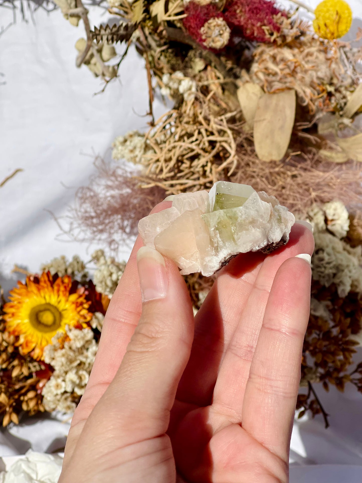 Green Apophyllite | Stilbite Specimen B