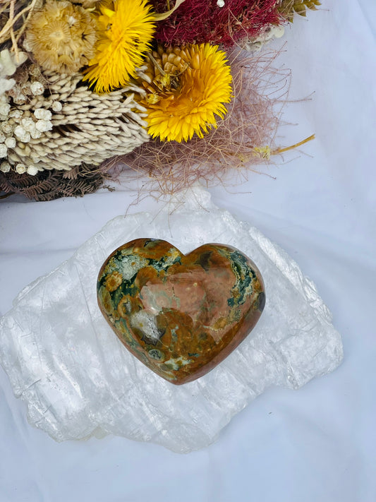 Rainforest Jasper Heart