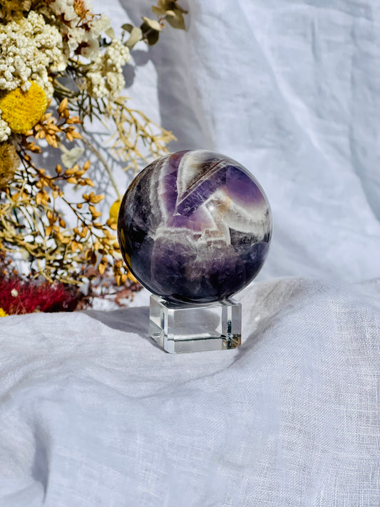 Chevron Amethyst Sphere