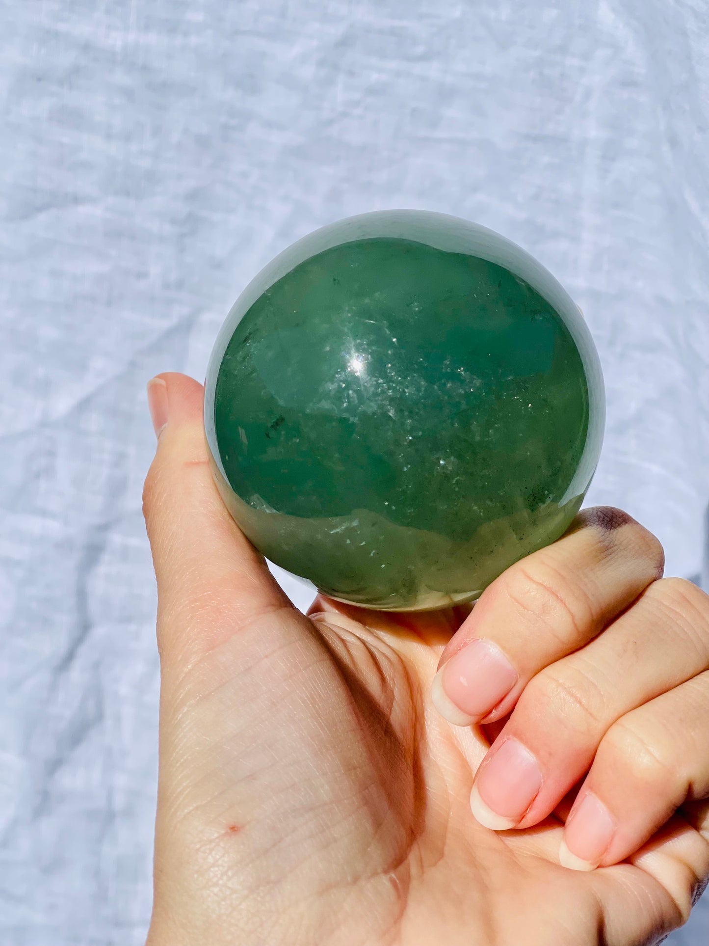 Green Fluorite Sphere D
