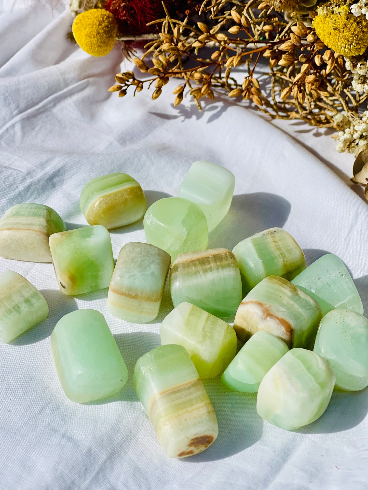 Pistachio Calcite Tumble