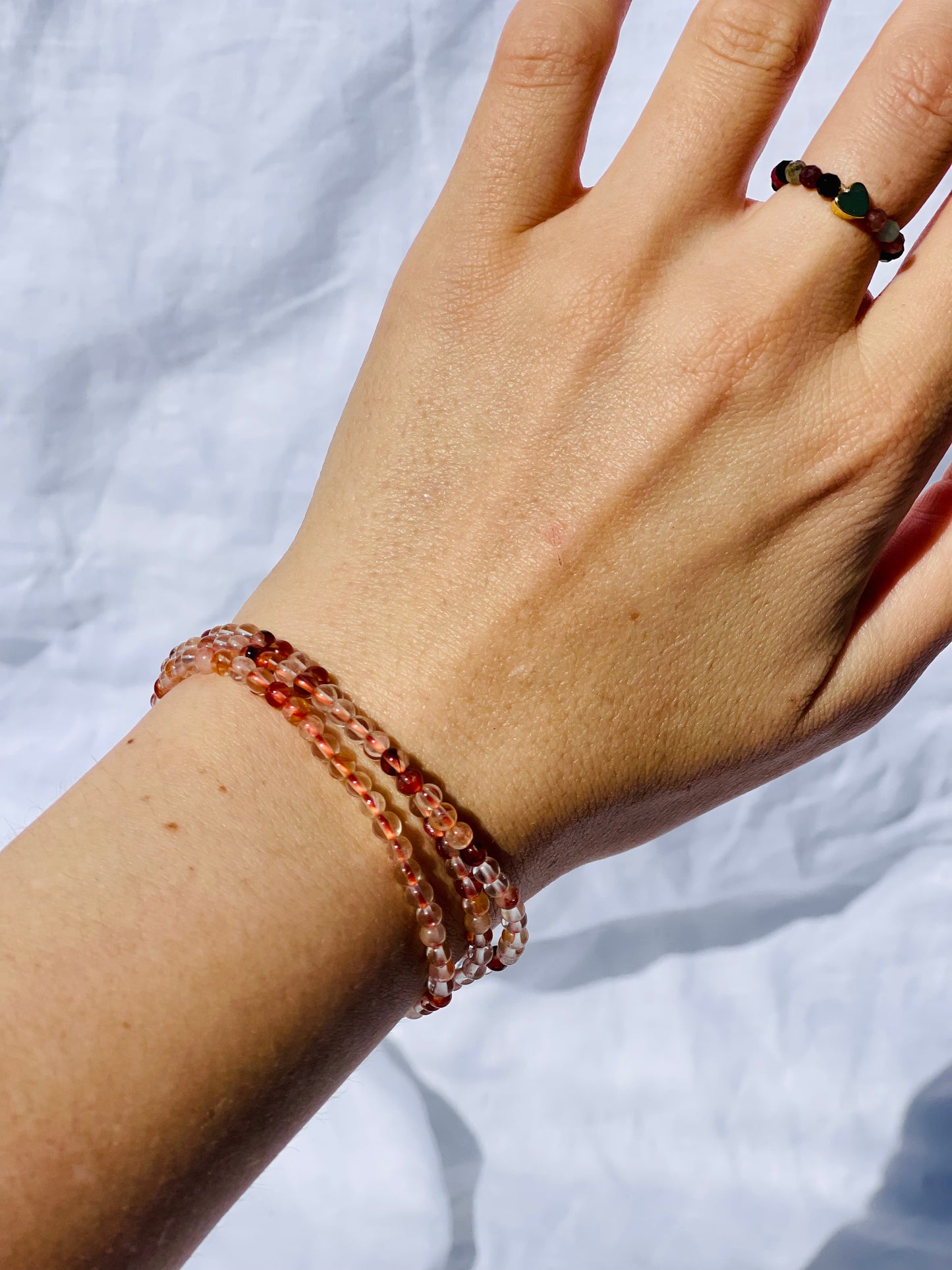 Fire Quartz Wrap Bracelet