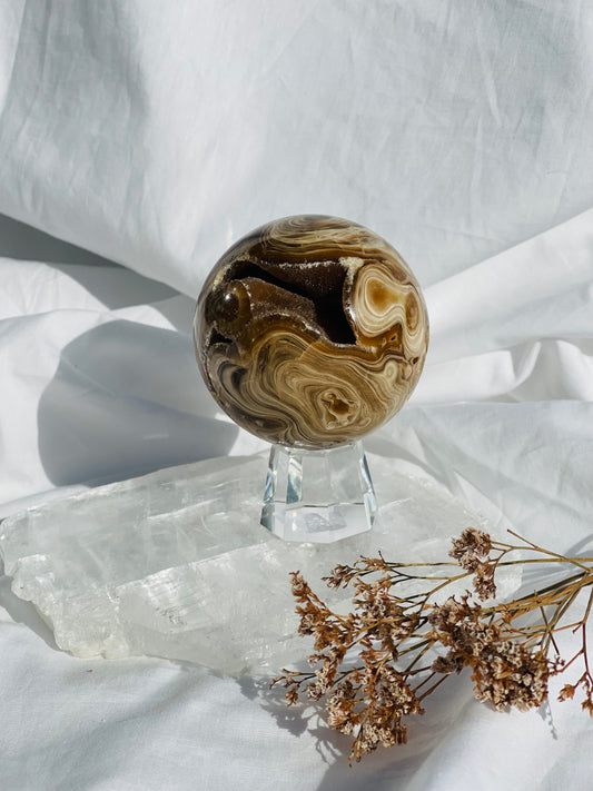 Chocolate Calcite Sphere