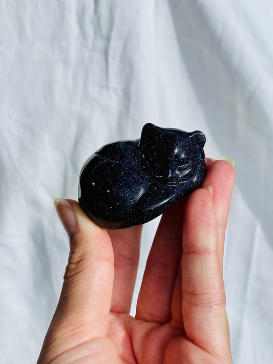 Blue Goldstone Sleeping Cat