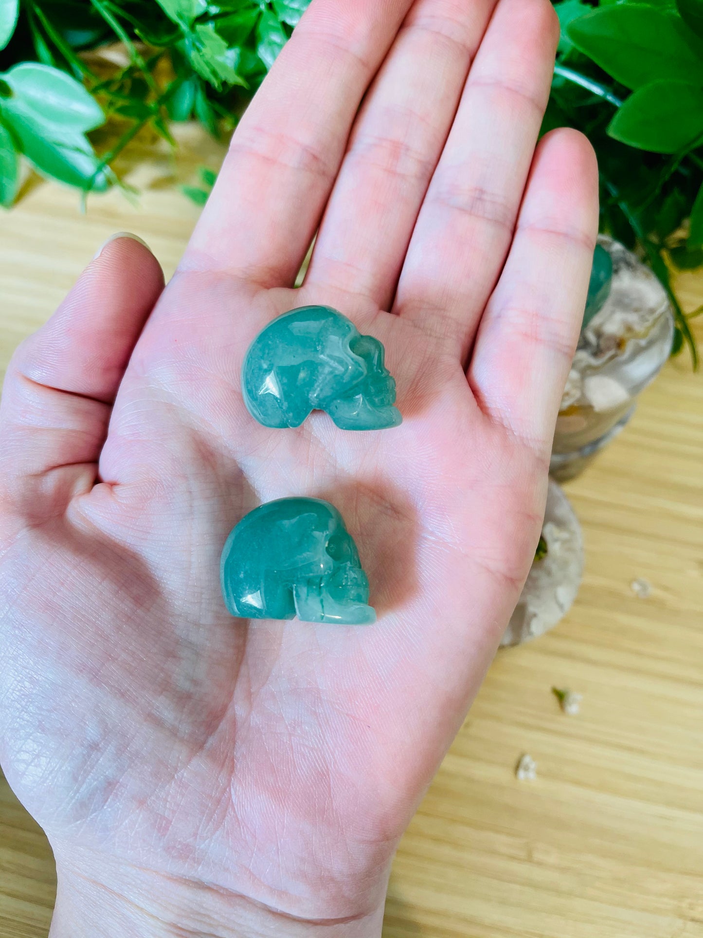 Green Adventurine Mini Skull