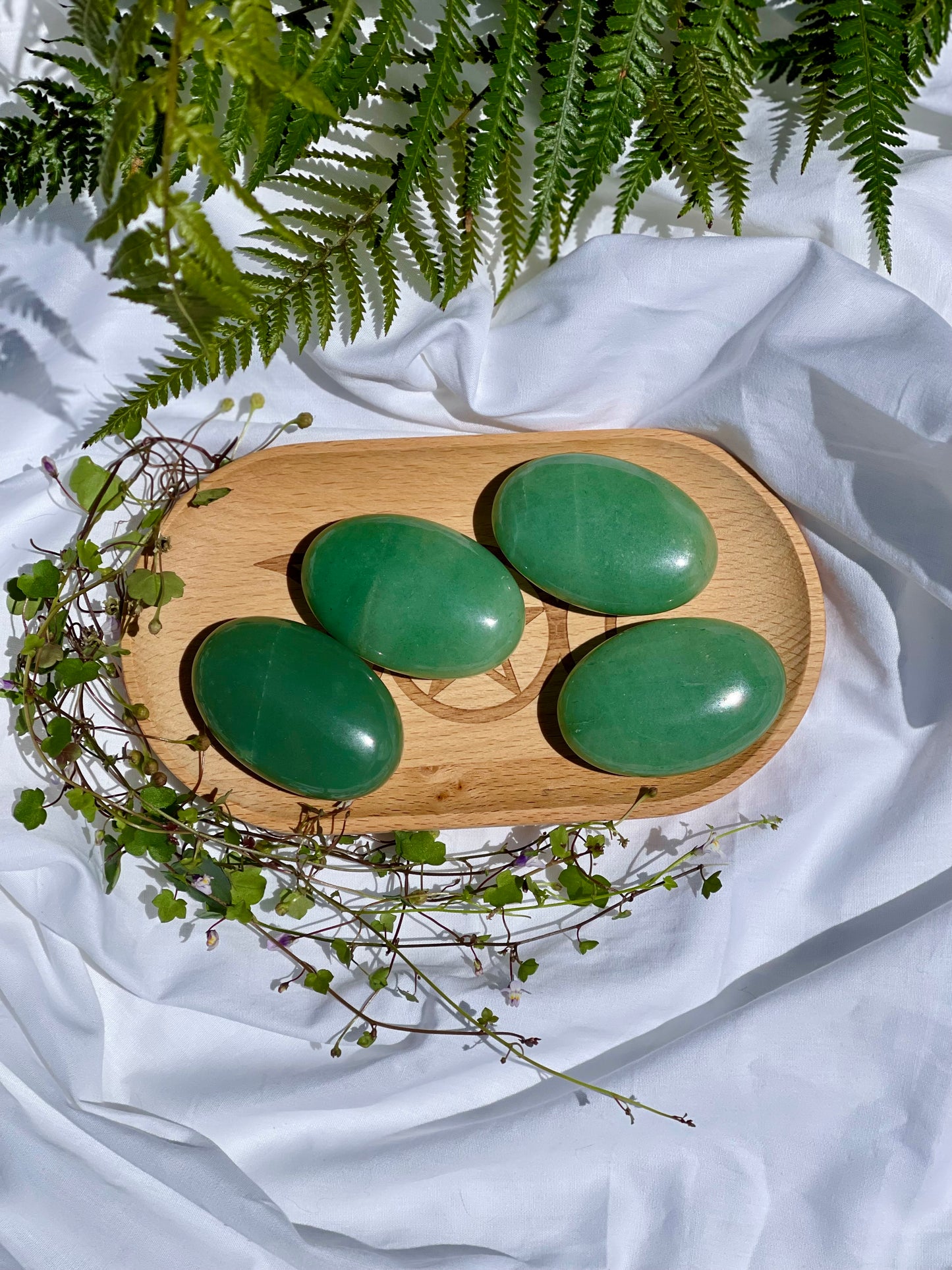 Green Adventurine Palm Stone