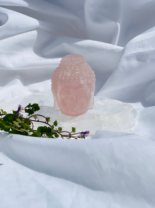 Rose Quartz Buddha Head