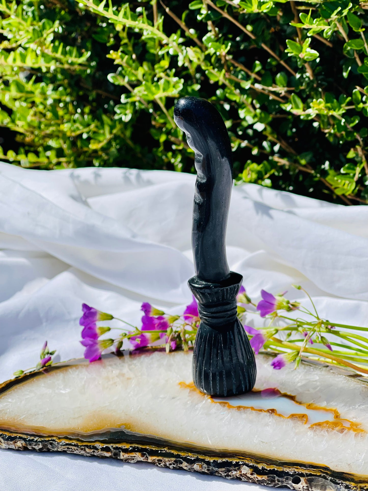 Black Obsidian Witches Broom