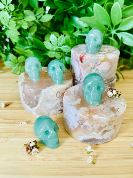 Green Adventurine Mini Skull