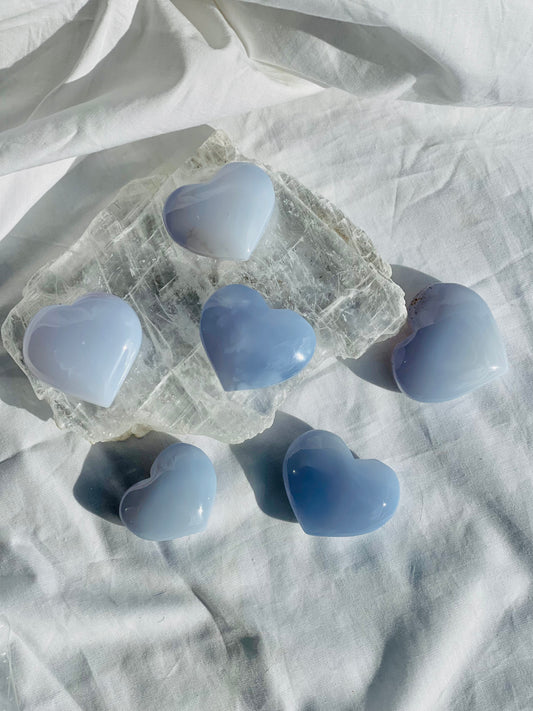 Blue Chalcedony Heart