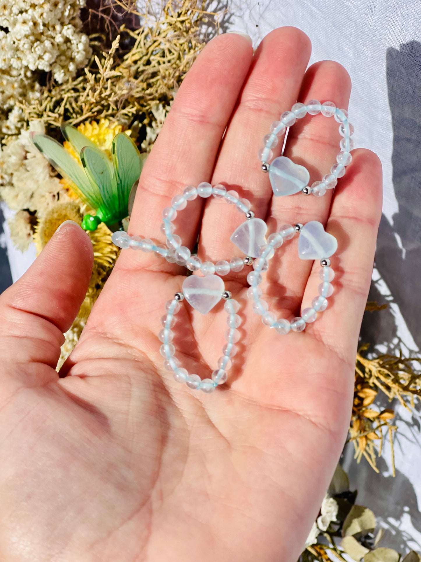 Aquamarine Heart Ring