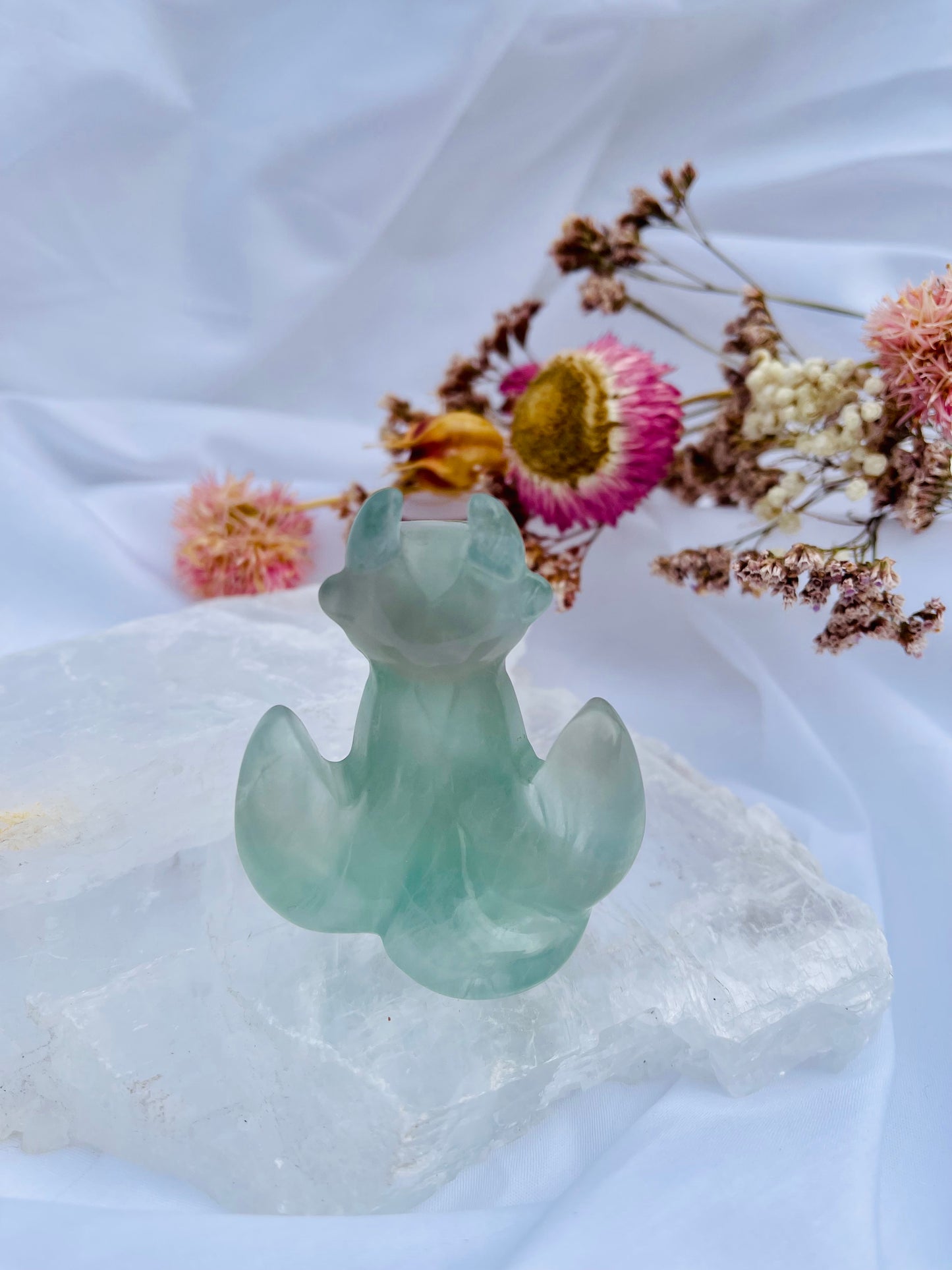 Green Fluorite Toothless Dragon