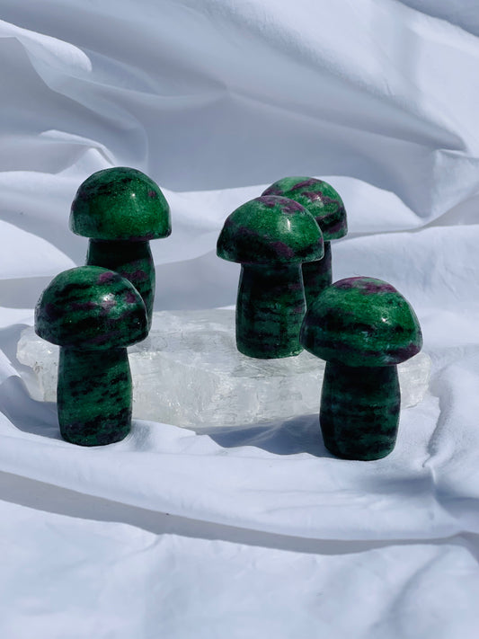 Ruby Zoisite Mushroom