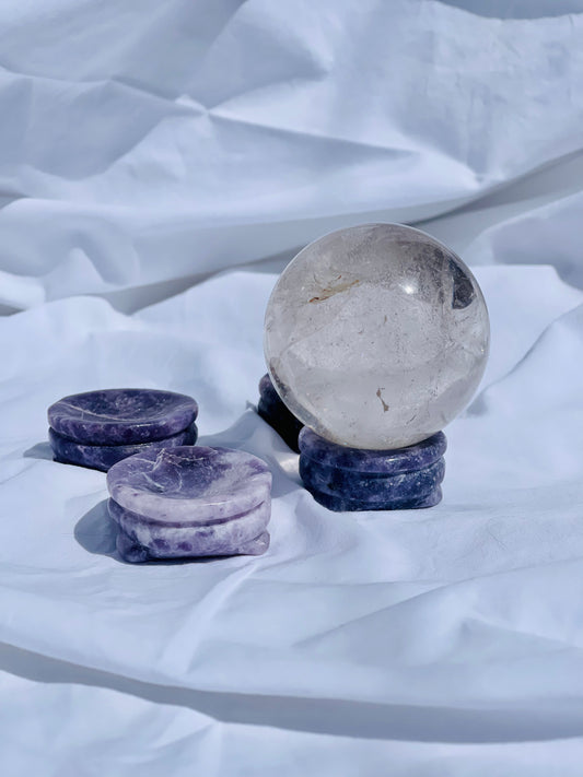 Lepidolite Sphere Stand