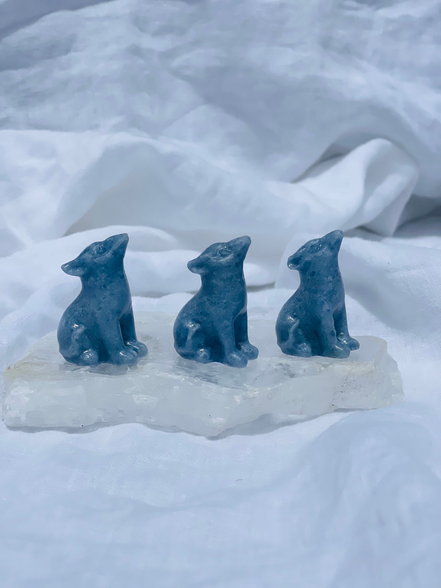 Blue Calcite Wolf